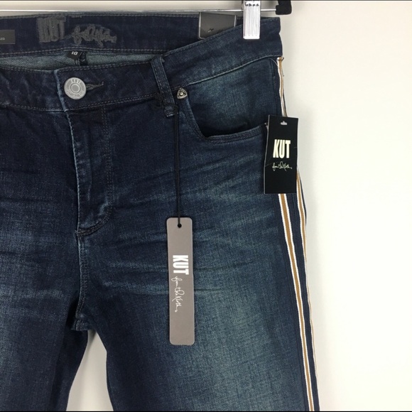 kut from the kloth 'emma' raw hem cropped jeans - Picture 5 of 7